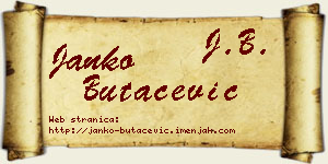 Janko Butačević vizit kartica